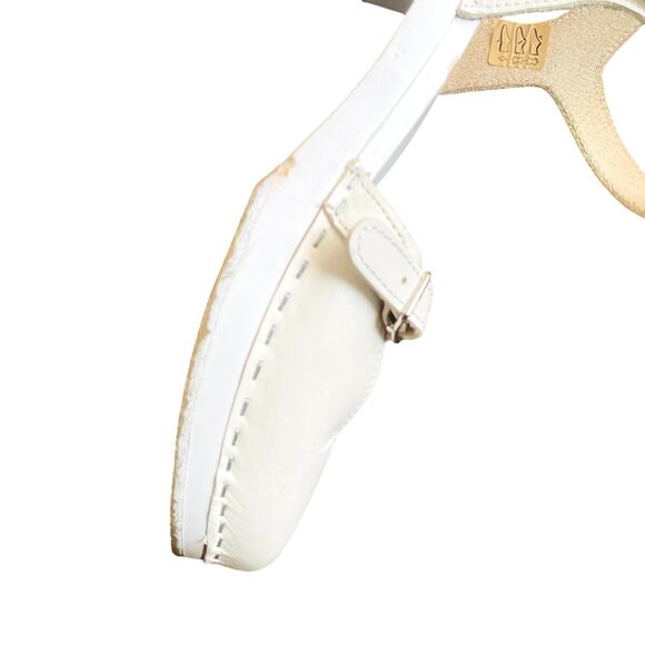 Swedish Hasbeens White Closed Toe Cut Out Leather Clog Sandals Size 11 EU 41 - Picture 10 of 13